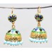 Jhumki Jhumka Earrings Silver 925 Sterling Enamel Meena Gold Rhodium Tribal Turquoise Bead Stone Handmade Gift Women E271